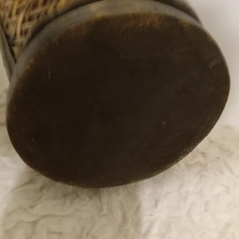 Vintage Rattan Woven Wooden Flower Vase